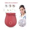 Body-safe silicone detail for the Blossom Kiss rose suction massager