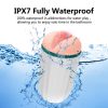 IPX7 waterproof masturbator cup shown under splashing water