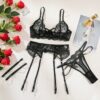 Onyx Seduction Strap Set contents flat lay